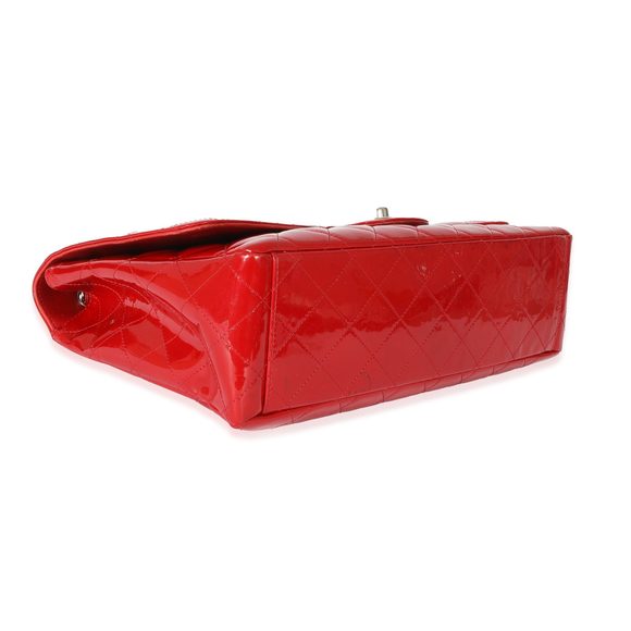 Chanel Red Patent Maxi Single Flap Bag - Picture 4 of 8